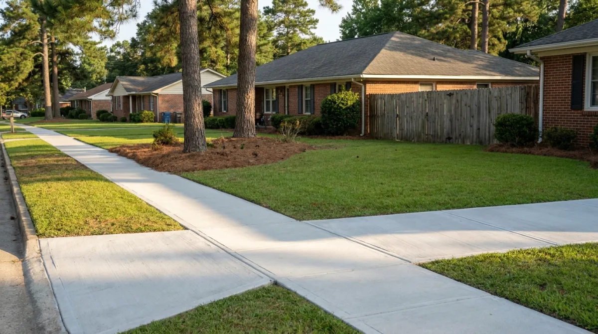 Sidewalk Installation - residential project in Stedman NC