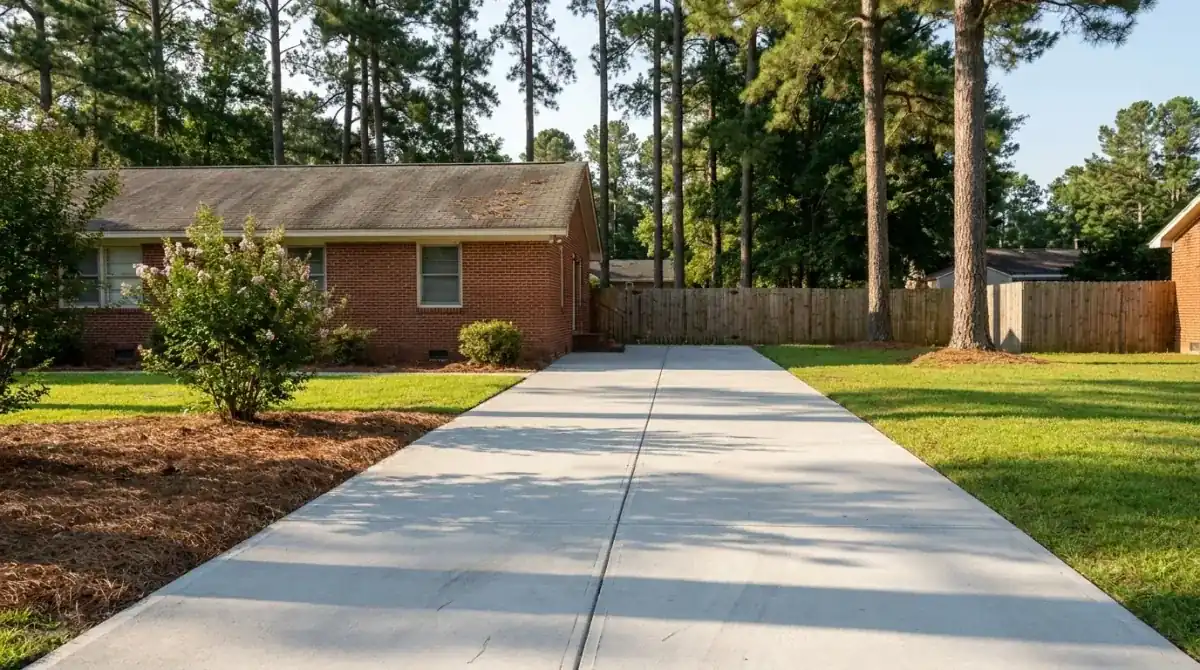 Concrete driveway in Cumberland County