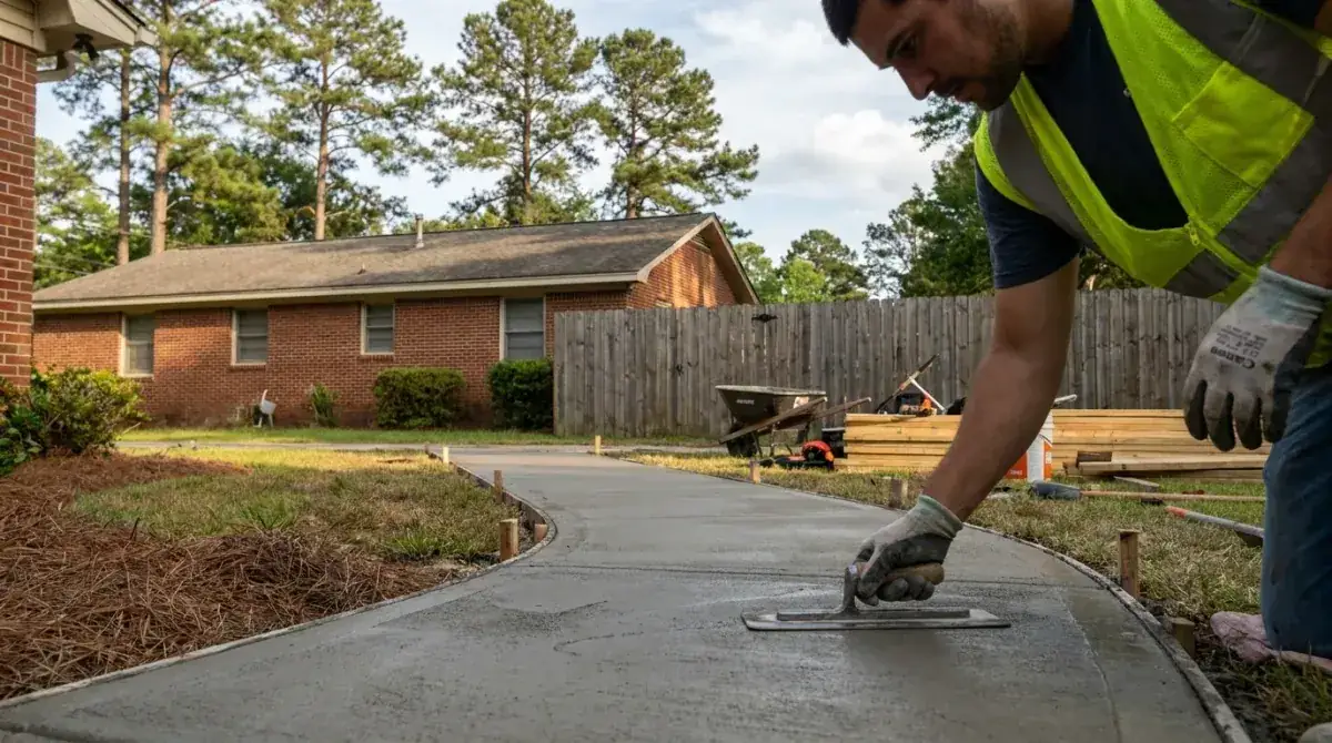 Concrete finishing work near Fayetteville, NC