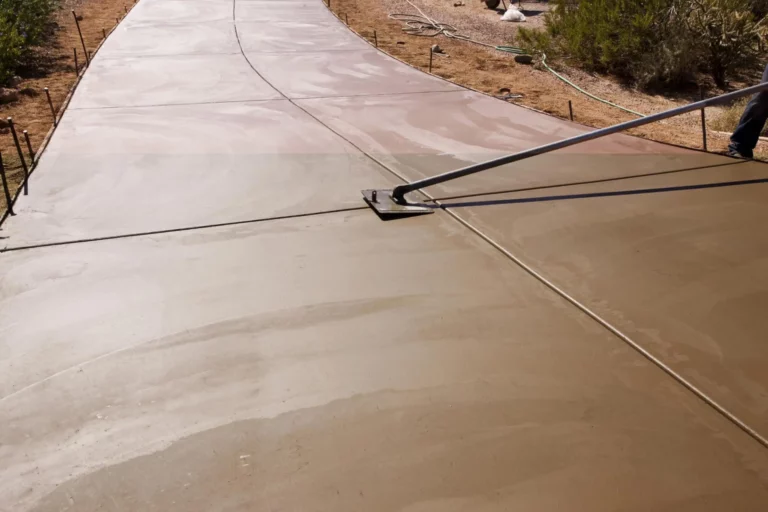 smooth concrete driveway