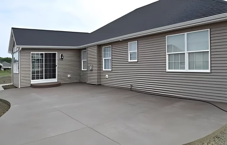 new backyard concrete patio in fayetteville nc